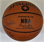 NBA Greats Signed Basketball W/ Pistol Pete Maravich