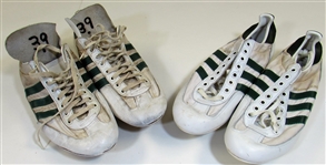 Lot Of 2- 1983 Tom Burgmeier Oakland A's GU Cleats
