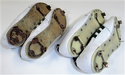 Lot Of 2- 1983 Tom Burgmeier Oakland A's GU Cleats