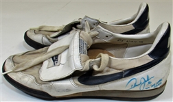 Circa 1987 Howard Johnson Game Used Signed Cleats