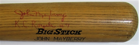 1971-79 John Mayberry GU Signed Bat