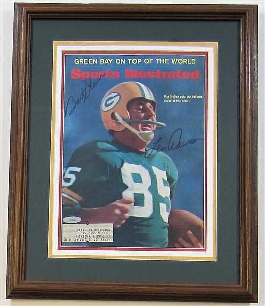 Super Bowl 1 Signed Sports Illustrated Signed Bart Star-Len Dawson