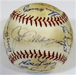 N.Y. Yankees HOFers & Stars Signed Ball W/22 Sigs