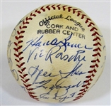 N.Y. Yankees HOFers & Stars Signed Ball W/22 Sigs