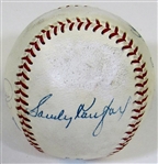 HOFers & Stars Signed Ball W/8 Sigs (Maris,Mantle,Boyer,Koufax, ETC)