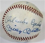 HOFers & Stars Signed Ball W/8 Sigs (Maris,Mantle,Boyer,Koufax, ETC)