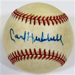 Carl Hubbell Signed Ball