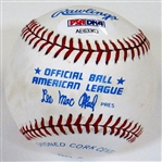 Dan Quisenberry Signed Ball