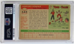 1955 Topps Sandy Koufax Rookie PSA 4