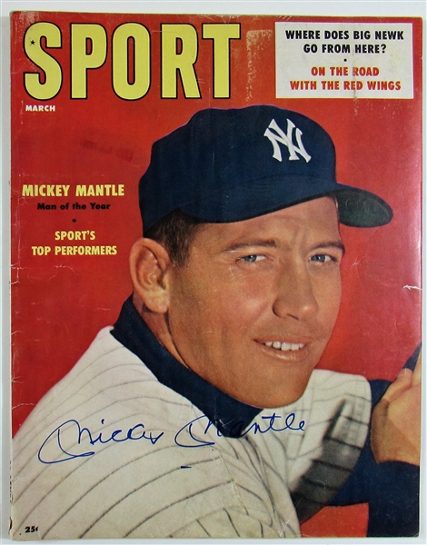 Mickey Mantle Signed Sport Magazine