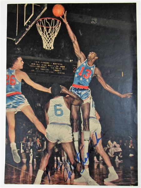 Wilt Chamberlain Signed Magazine Photo