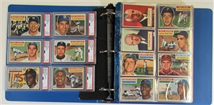1956 Topps Baseball Complete Set EX W/6 PSA