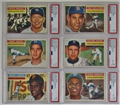 1956 Topps Baseball Complete Set EX W/6 PSA