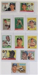 Lot Of 11 Milwaukee Braves Cards (Aaron, Spahn, and Mathews)