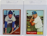 1961 & 1962 Topps Ron Santo Baseball Cards