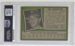 1971 Topps Ted Simmons Signed Card