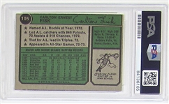 1974 Topps Carlton Fisk Signed Card