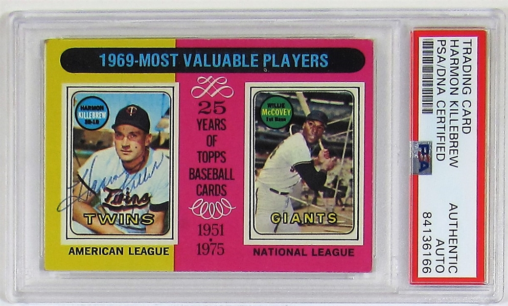 1975 Topps Harmon Killebrew Signed Card