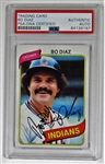 1980 Topps Bo Diaz Signed Card