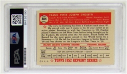 1952 Topps RP Frank Crosetti Signed Card