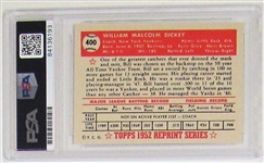 1952 Topps RP Bill Dickey Signed Card