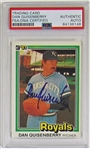 1981 Donruss Dan Quisenberry Signed Card