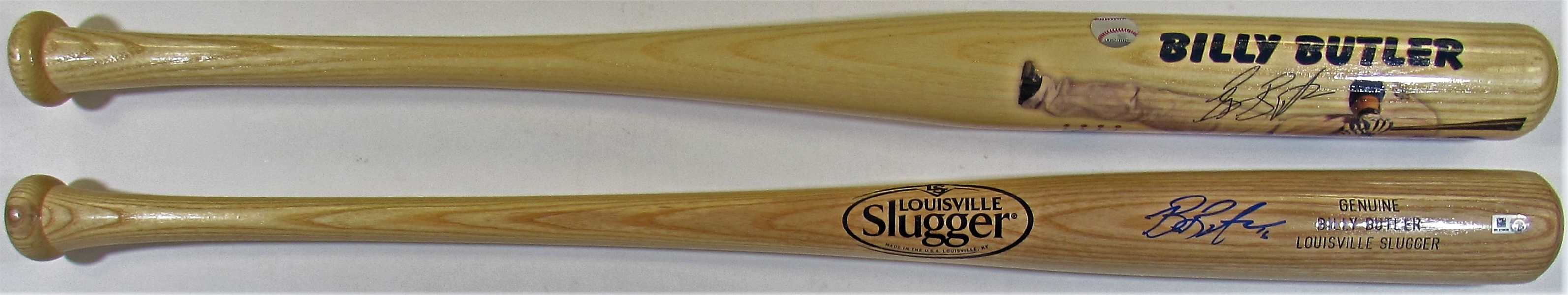 Lot Of 2- Billy Butler  Signed Bats