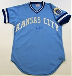 1981 George Brett Game Used Signed Road Jersey