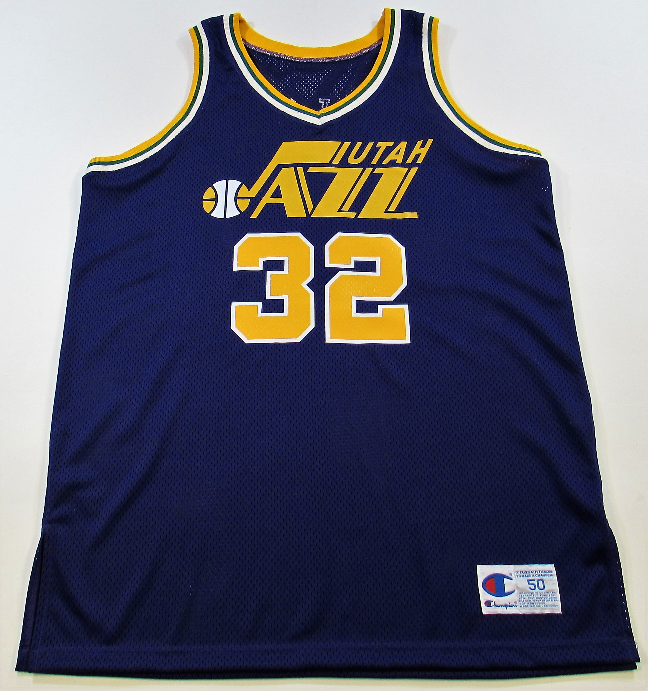 1990s Utah Jazz #44 Game Issued Purple White Practice Jersey XXXL