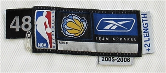 2005-06 Eddie Jones Game Worn Memphis Grizzlies Jersey