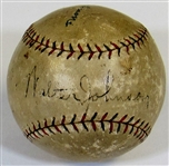 Walter Johnson Single Signed Baseball (JSA Enhanced)