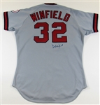 1990 Dave Winfield Game Used Signed Angels Jersey