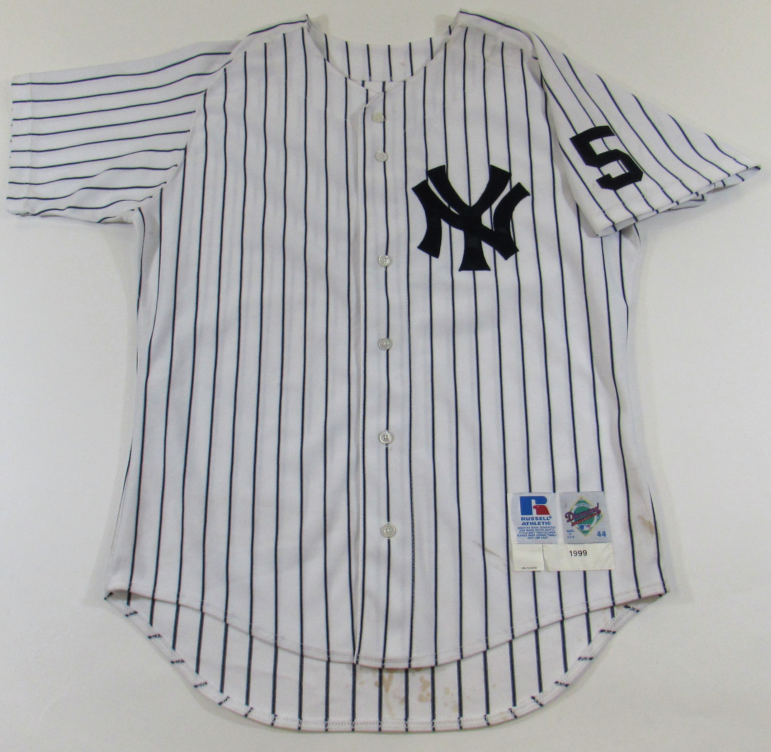 derek jeter game used jersey