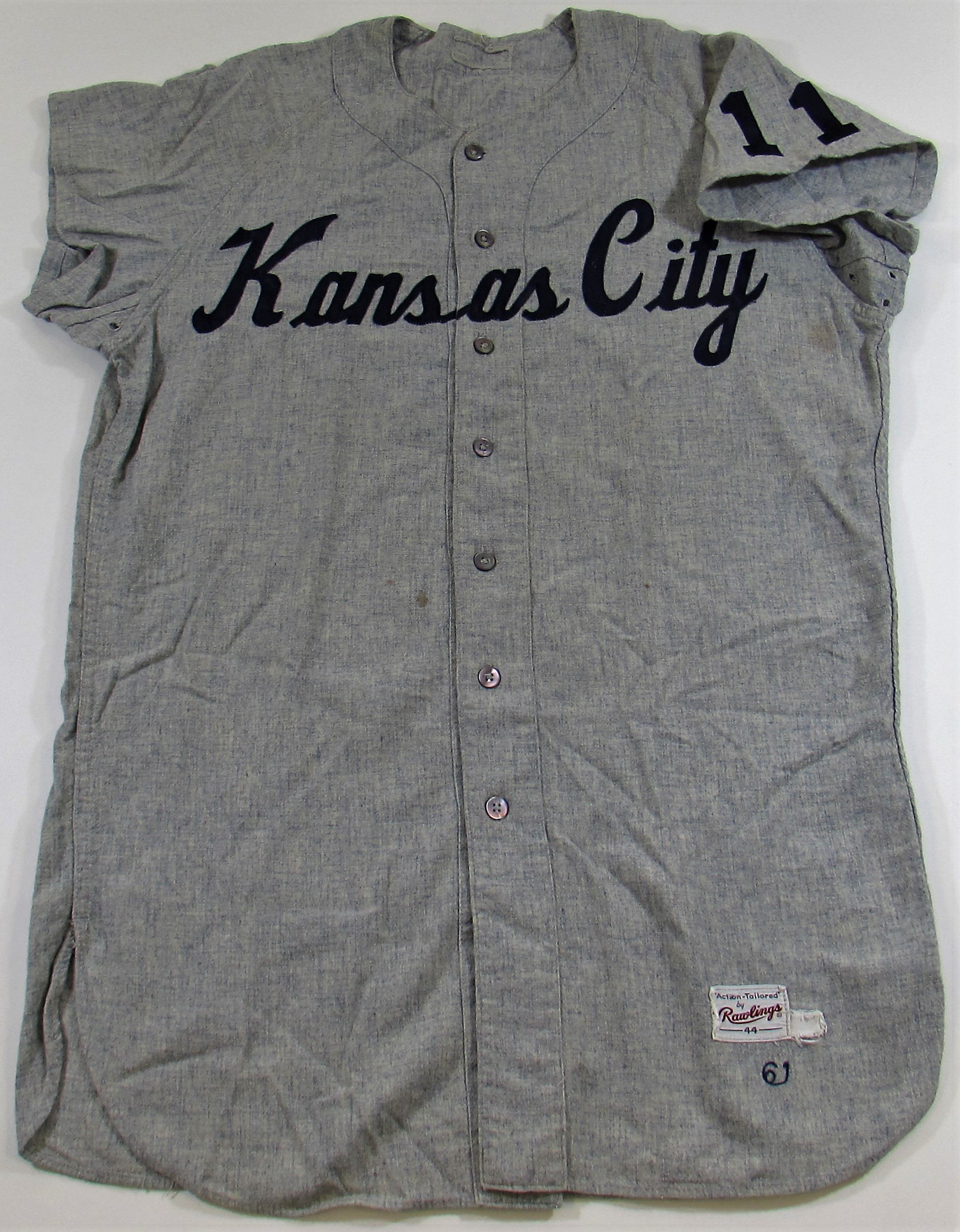 Lot Detail - 1961 Kansas City Athletics Road Script GU Jerry Lumpe Jersey