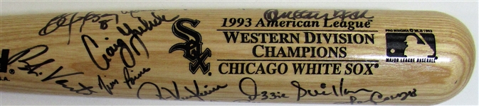1993 Chicago White Sox Team Signed Bat