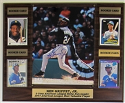 Ken Griffey Jr. Signed & Cards Plaque