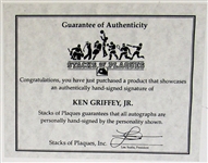 Ken Griffey Jr. Signed & Cards Plaque