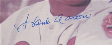 Hank Aaron Signed Framed Braves Photo 14x 11 - JSA