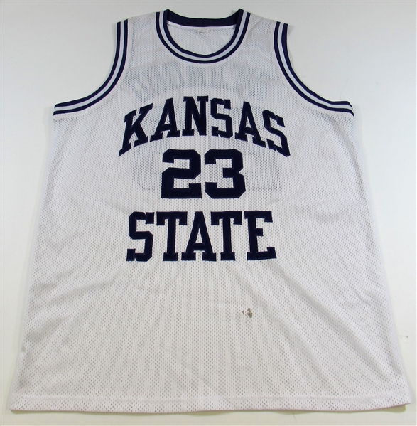 Mitch Richmond K-State Signed Basketball Jersey - PSA 6A42344