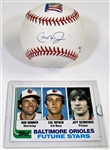 Cal Ripken Signed Ball & Rookie Card # 846/2632 