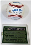 Cal Ripken Signed Ball & Rookie Card # 812/2632 