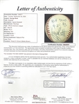 George Brett signed Baseball Hit # 3020 Game Used 