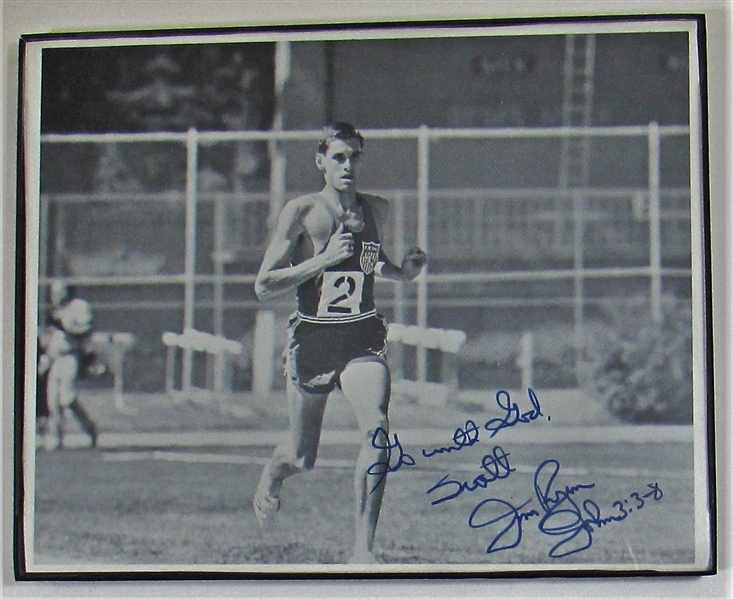 Lot Detail Jim Ryun Signed Framed 8x10