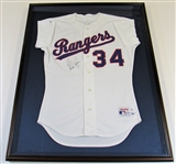 Nolan Ryan Signed Framed Texas Rangers Jersey - JSA