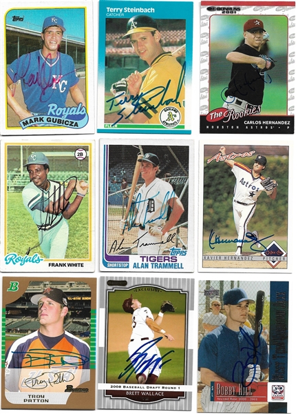 Lot of 250 Signed Baseball Cards