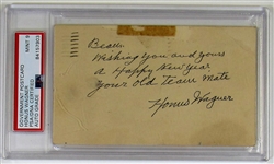 Honus Wagner Signed PSA Mint 9 Post Card