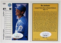 George Brett & Bo Jackson Signed Cards - JSA
