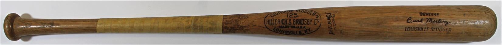 1969-72 Buck Martinez/Ted Abernathy Kansas City Royals  GU Bat 