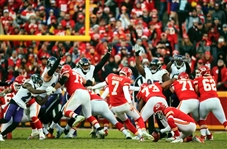 Kansas City Chiefs GU-Photo Matched Week 14 K-Football Signed Andy Ried - JSA