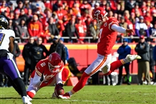 Kansas City Chiefs GU-Photo Matched Week 14 K-Football Signed Andy Ried - JSA
